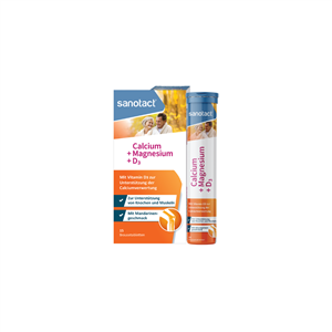 Viên uống Canxi + magie + D3 SANOTACT CALCIUM + MAGNESIUM + D3 BRAUSETABLETTEN
